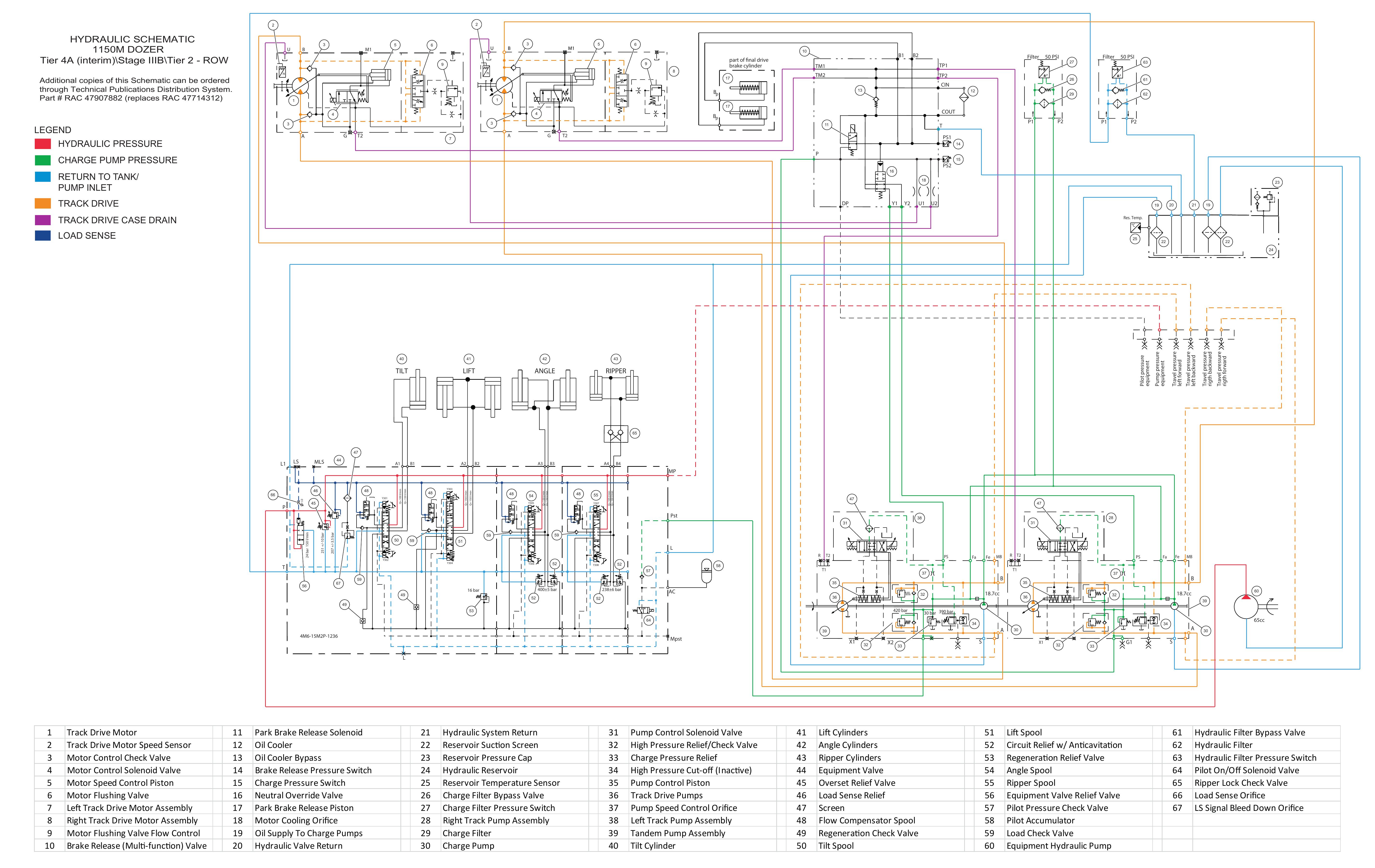 1150M TIER4A POSTER HYDRAULIC SCHEMATIC